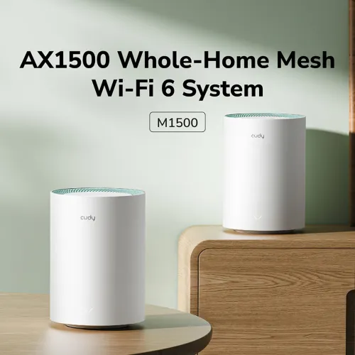 Cudy M1500 AX1500 Dual Band Wi-Fi 6 Mesh Router (2 Pack) thumbnail 2