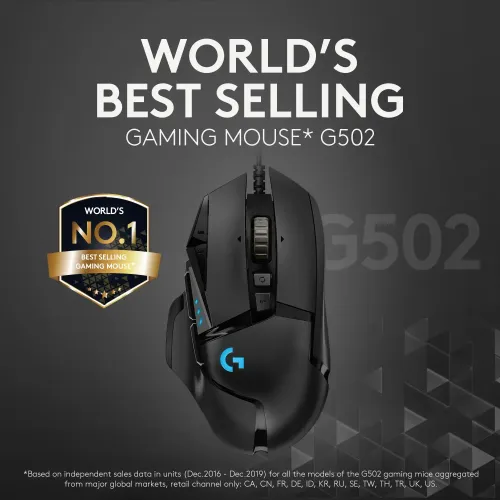 Logitech G502 HERO High Performance RGB Gaming Mouse thumbnail 6